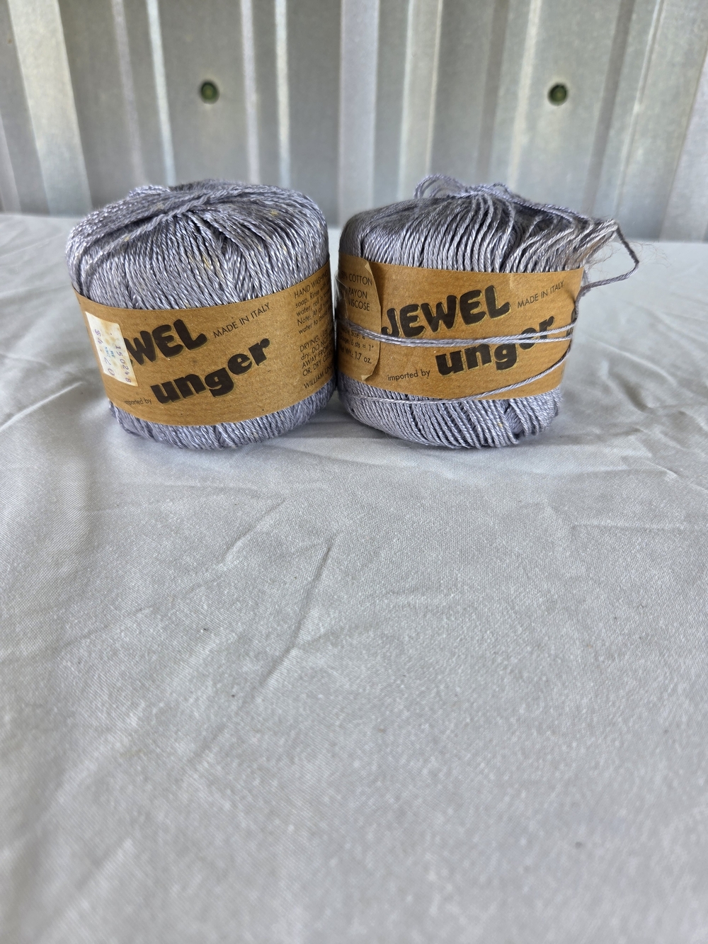 NEW Vintage Jewel Unger Yarn Gray 50% Cotton 50% Rayon/Viscose